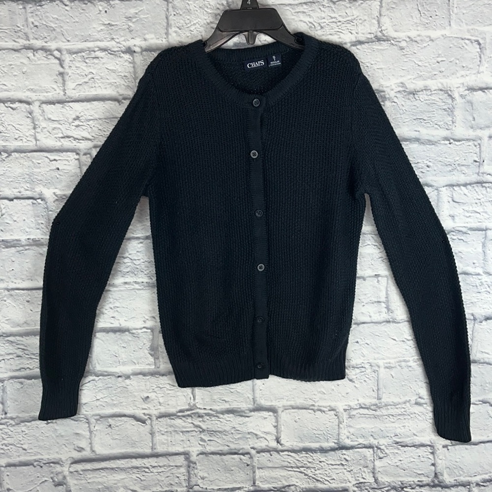 Chaps Navy Cardigan Sweater